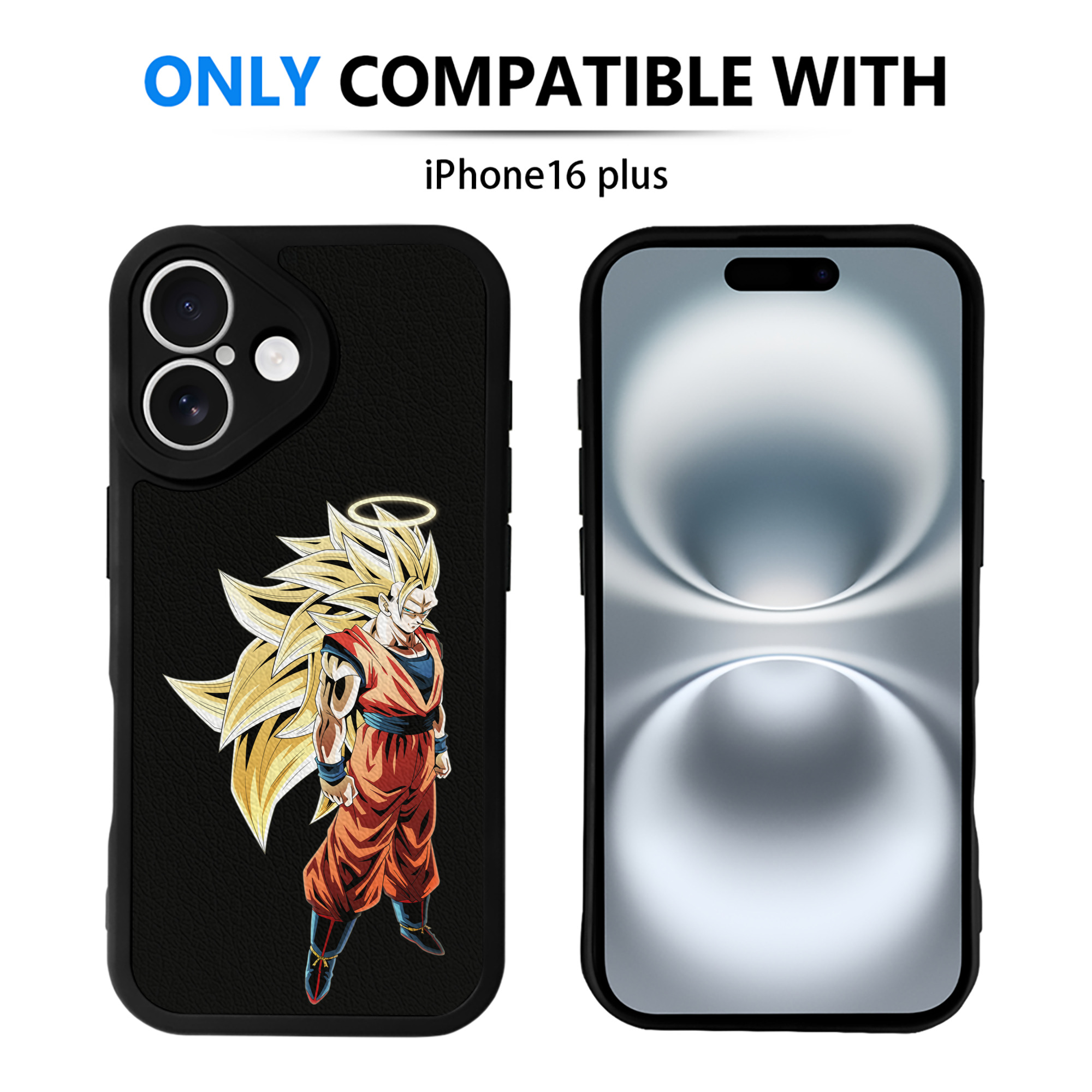 （画像用） ドラゴンボール 孫悟空（そん ごくう）Son Goku カカロット DRAGON BALL Kakarotto 【iPhone 16シリーズ対応】シリコンスマホケース（レザー調） 材質：シリコン